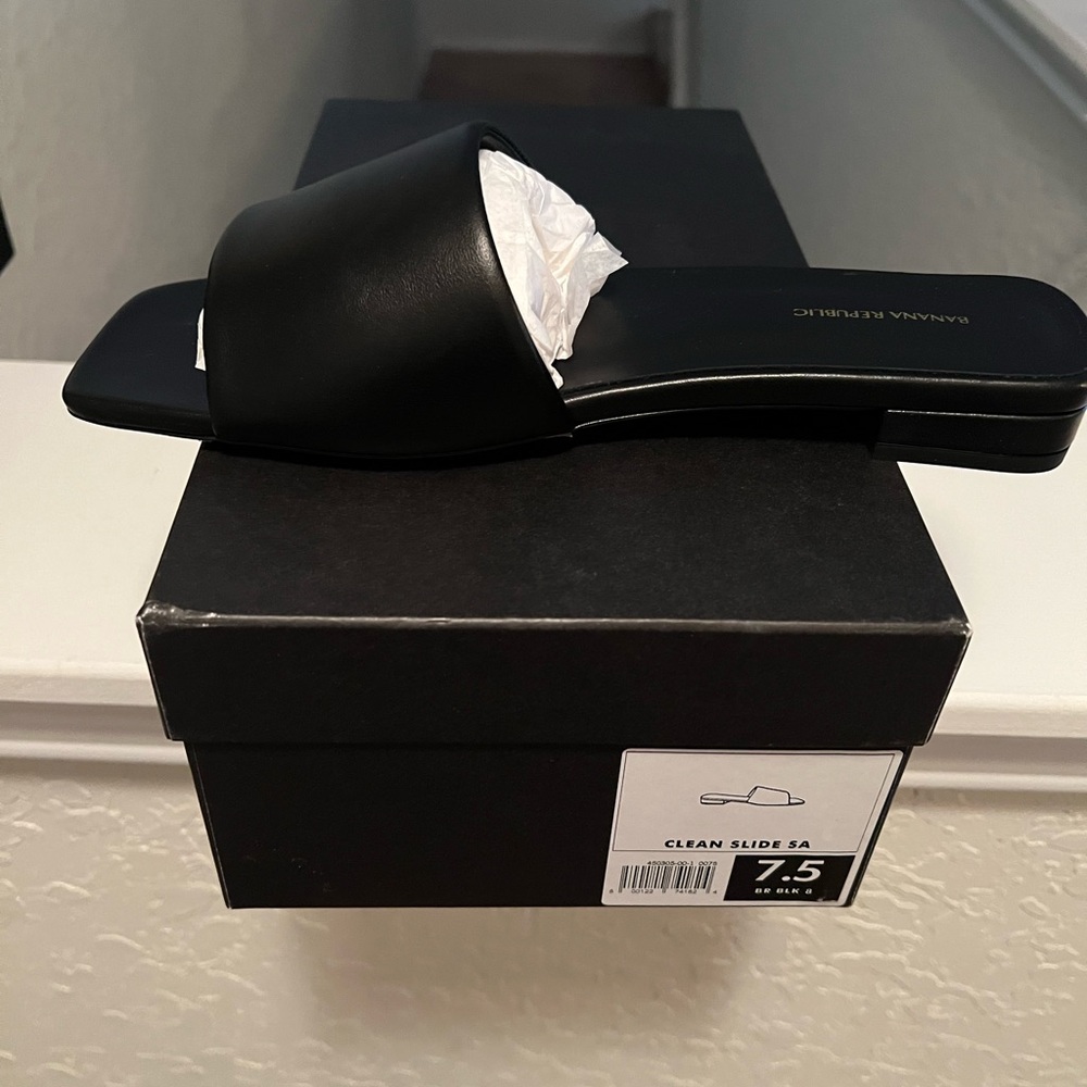Banana Republic Black Slide Flats